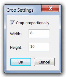 Crop Settings